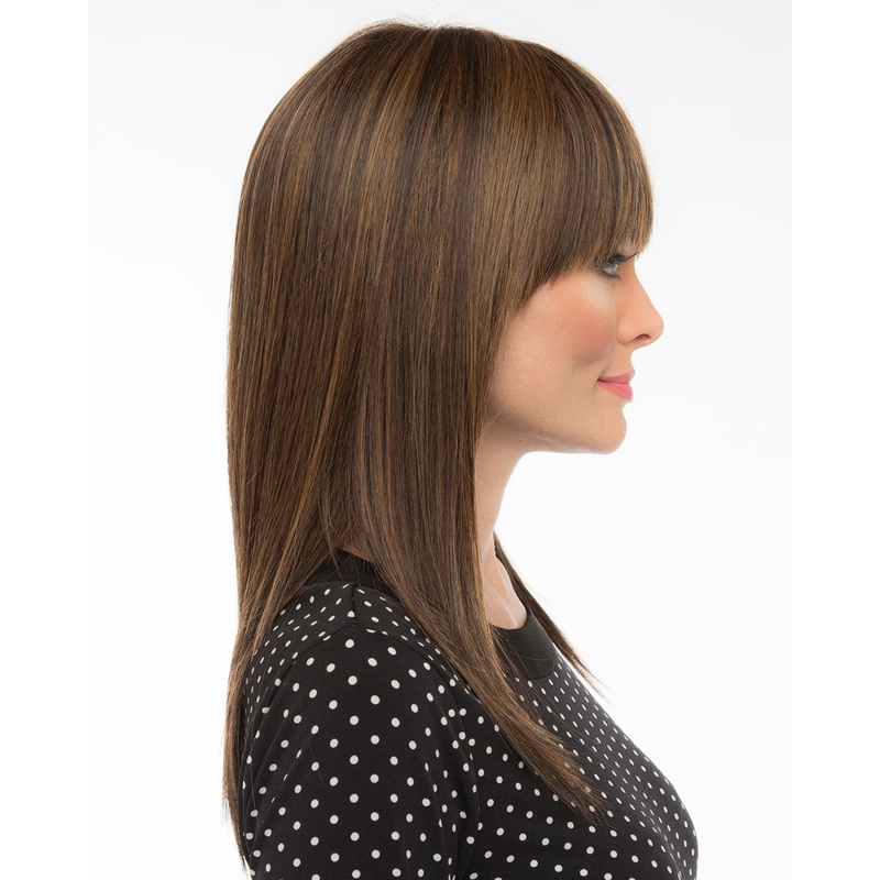 Taryn (Exclusive) | Monofilament Human Hair Blend Wig by Envy Amaretto N Cream