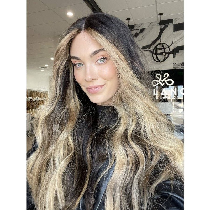 26″ Divine Lace Top Wig Soft Black w/ Balayage & Money Pieces