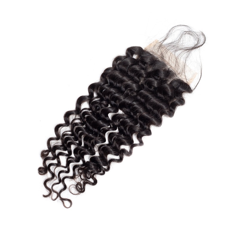 Deep Wave Hair 4×4 Lace Closure-Natural Black 4×4 Closure 8