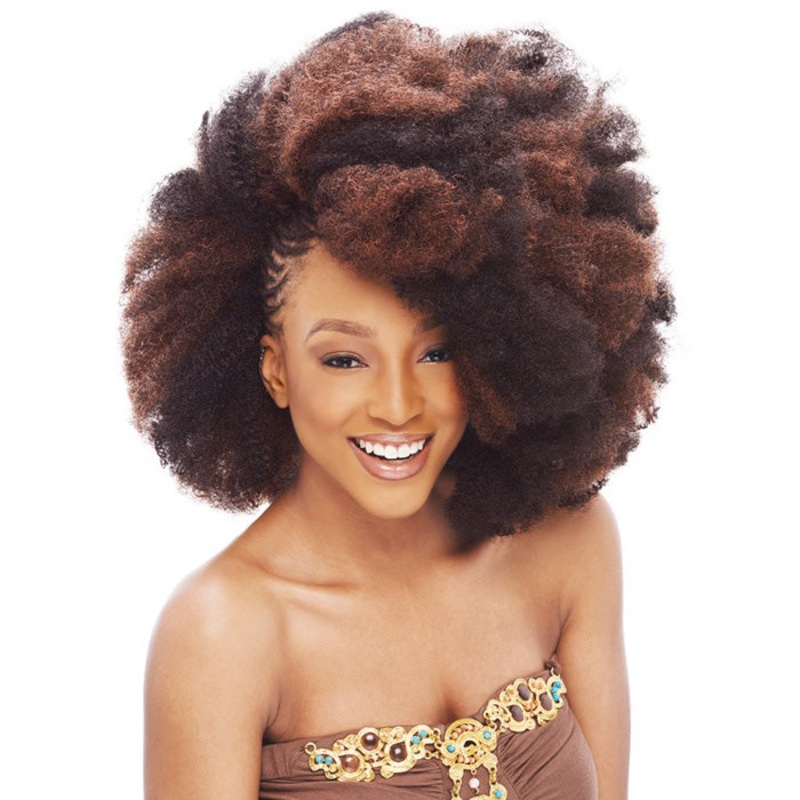 Janet Collection Noir 2 in 1 Value Pack Crochet Braid – AFRO KINKY BULK 24″ 1