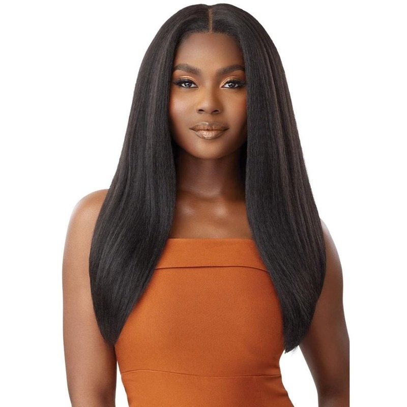 Outre 5×5 HD Lace Closure Wig – HHB-Kinky Straight 24″ 1 JET BLACK
