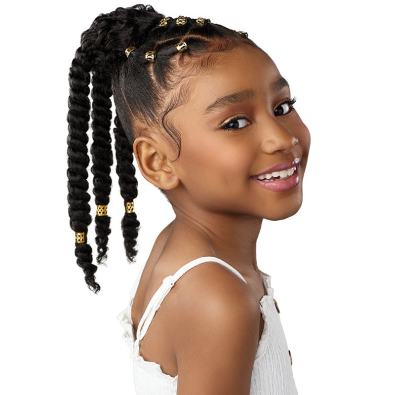 Sensationnel Lulu Pony Mini Kids Drawstring Ponytail – COTTON CANDY 1