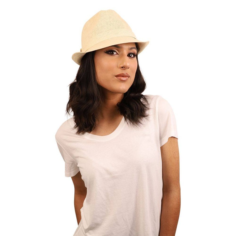 16″ HatFall Wig Soft Black Open Wefted