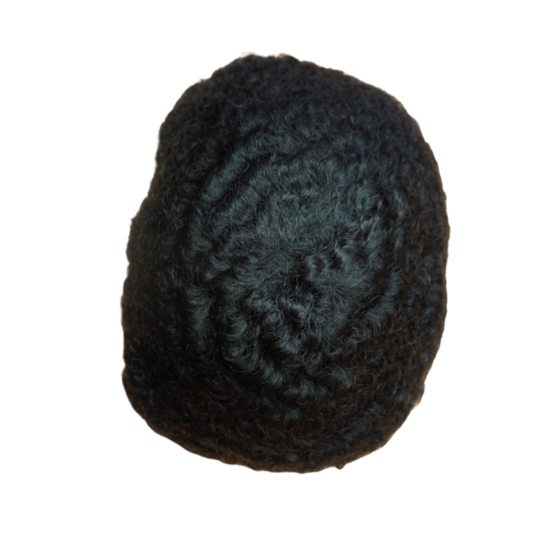 Bio 8mm 100% Human Hair Men’s Toupee Natural Black