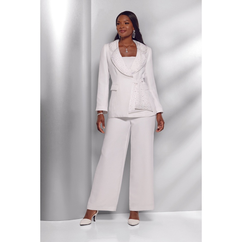 Pretty Special 2-Pc. Pantsuit by EY Boutique WHITE 24W
