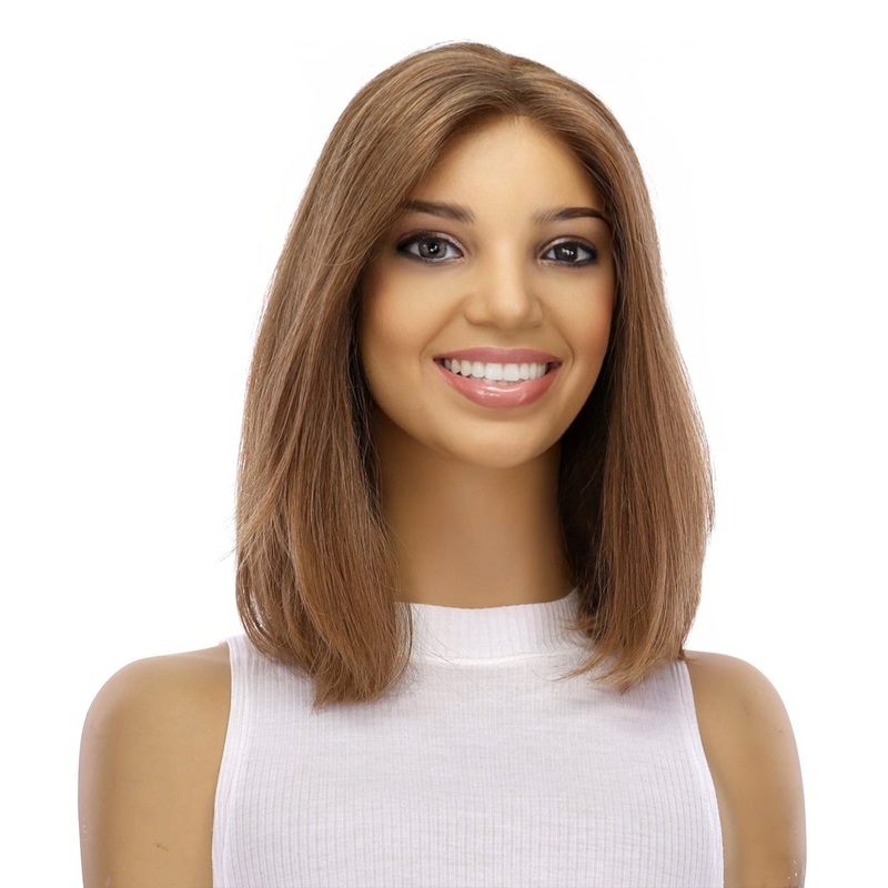 12″ Divine Luxe Lace Top Wig #14 Dark Blonde Zig Zag Lace Front