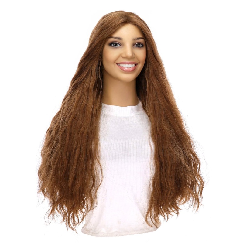 26″ Divine Lace Top Wig Strawberry Blonde Wavy Zig Zag Lace Front