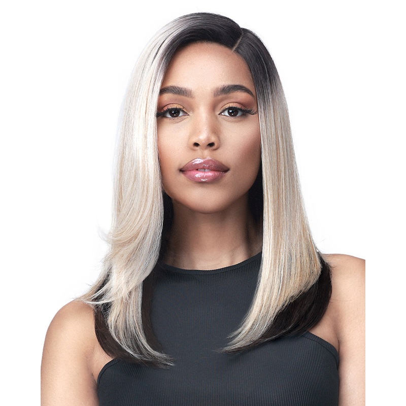 Laila | Lace Front Synthetic Wig by Bobbi Boss 3T1B/Ash Grey