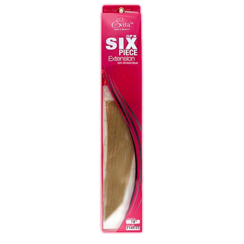 Lord & Cliff Evita 100% Human Hair Clip-In Extension – STRAIGHT 6 PCS 14″/18″ 14 F4/613