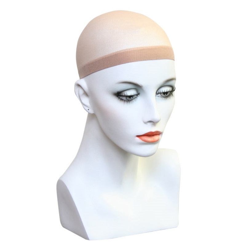 wig cap beige 12 pack