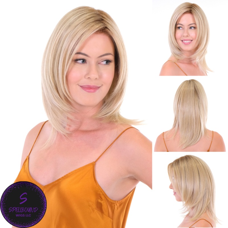100% Hand-made Premium Topper Straight 14″ – by BelleTress Bombshell Blonde