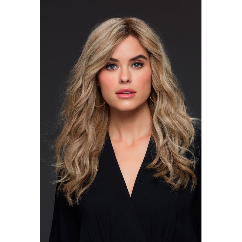 Angie Lace Front Human Hair Wig by Jon Renau 1B Hot Fudge