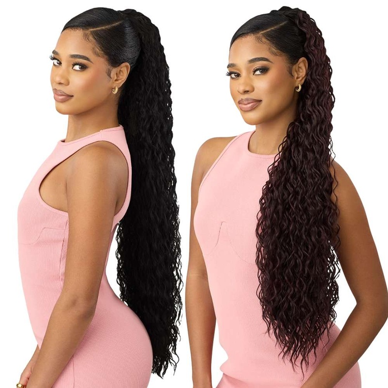 Outre Pretty Quick Synthetic Drawstring Ponytail – Mahala 1 JET BLACK