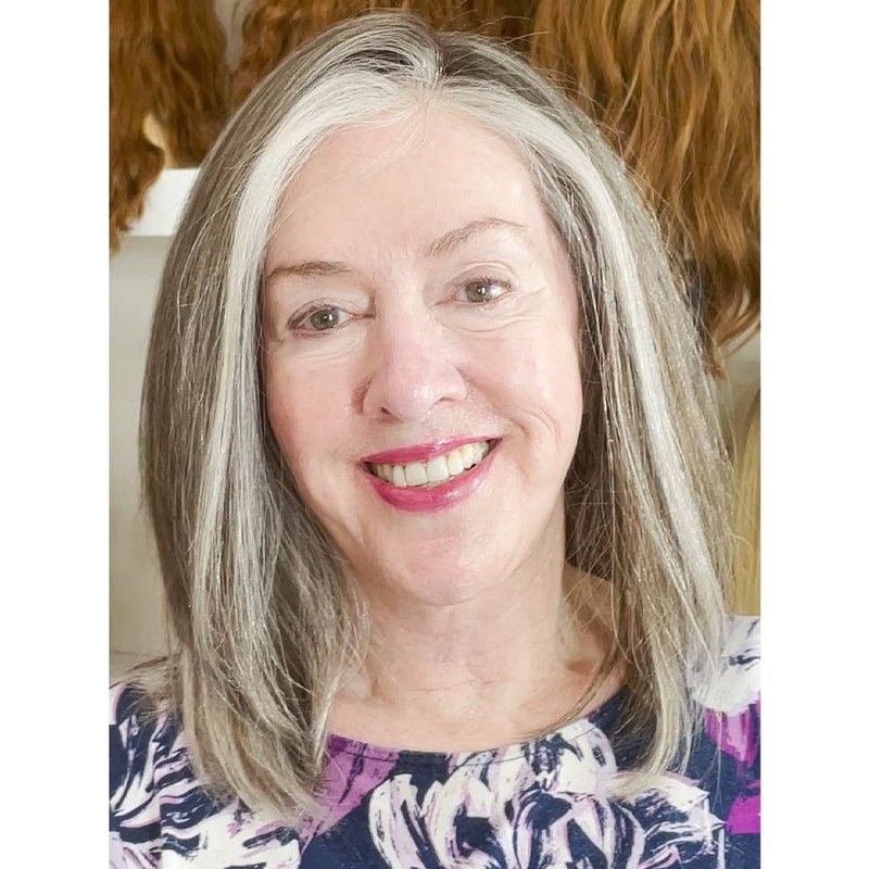 13″ Victoria Silk Top Wig #Snow Grey w/ Reverse Balayage