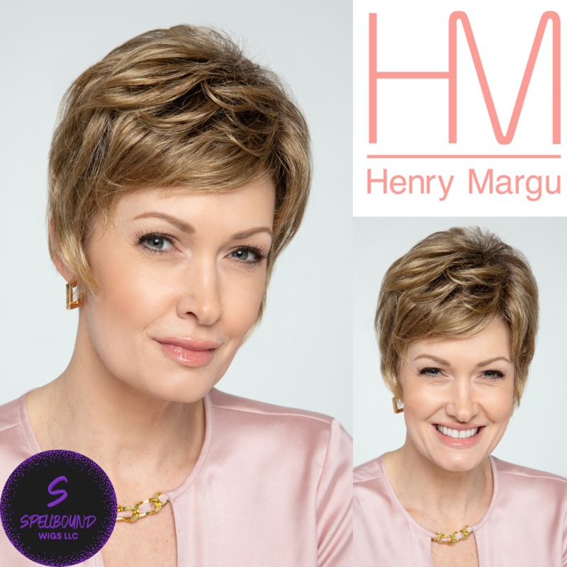 Delight Topper – Hair Accents, Toppers, and Hairpieces Collection by Henry Margu 1BH – Off black with medium dark brown highlights