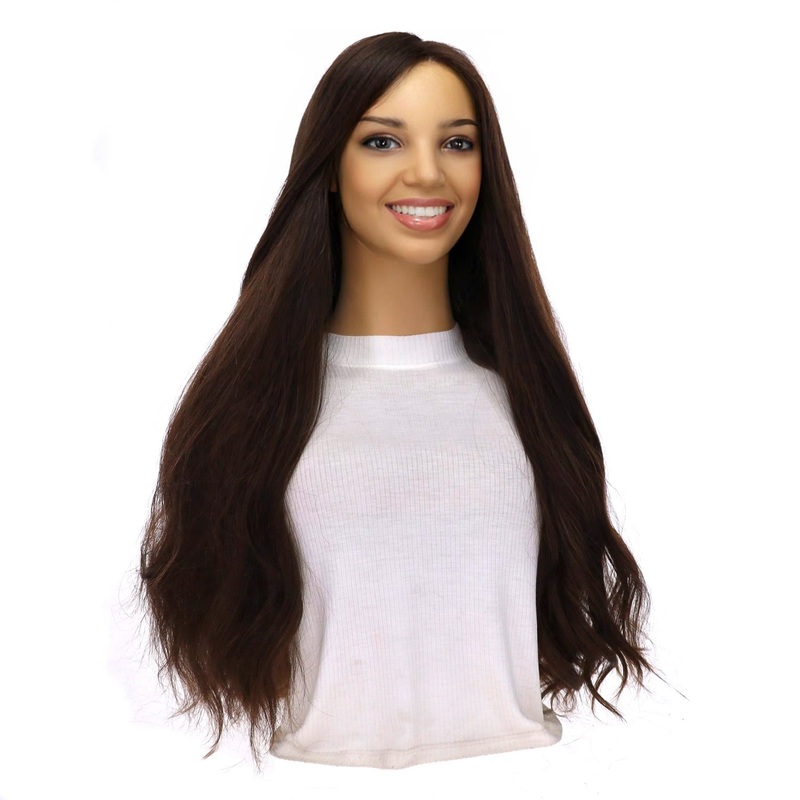 26″ Secret Lace Top Wig #5 Warm Dark Brown