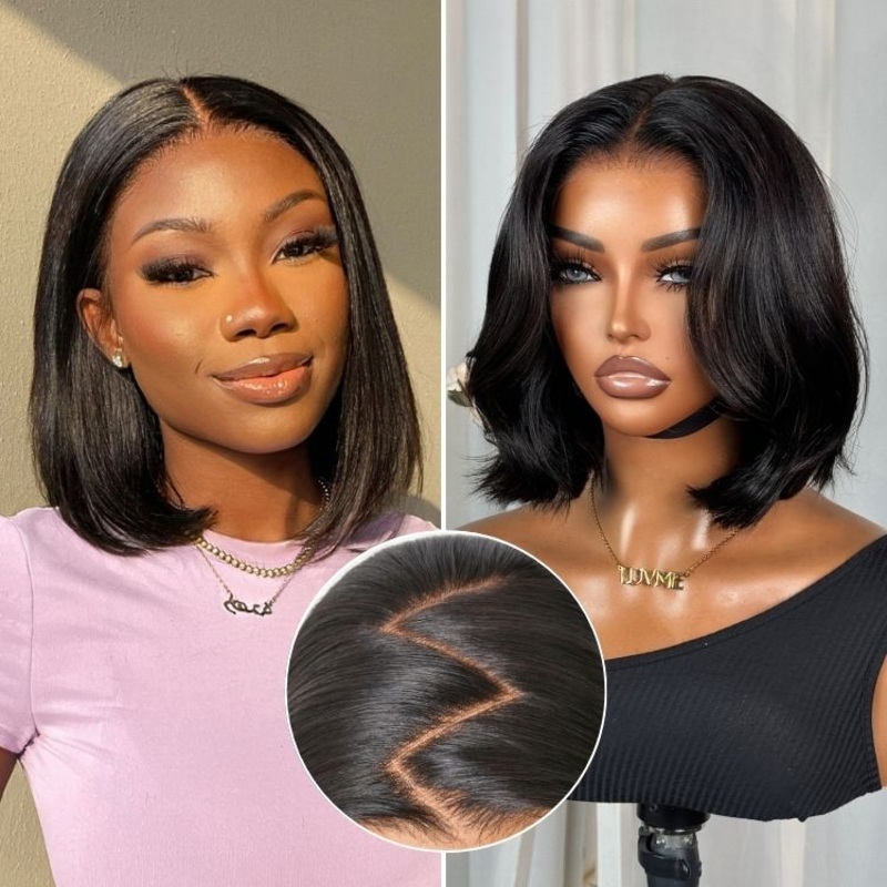 Luvme All-Day Comfort Wig Silky Blunt Cut Bob Glueless 7×6 Closure HD Lace Wig Pre-Cut Lace 10