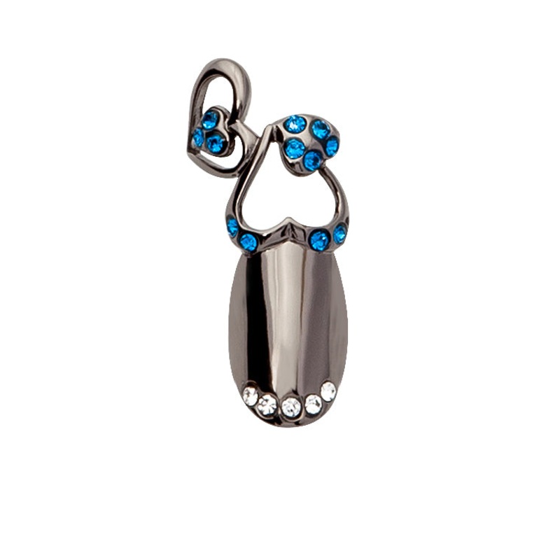 Stephen Nail Jewelry Twin Hearts (Small-Black)