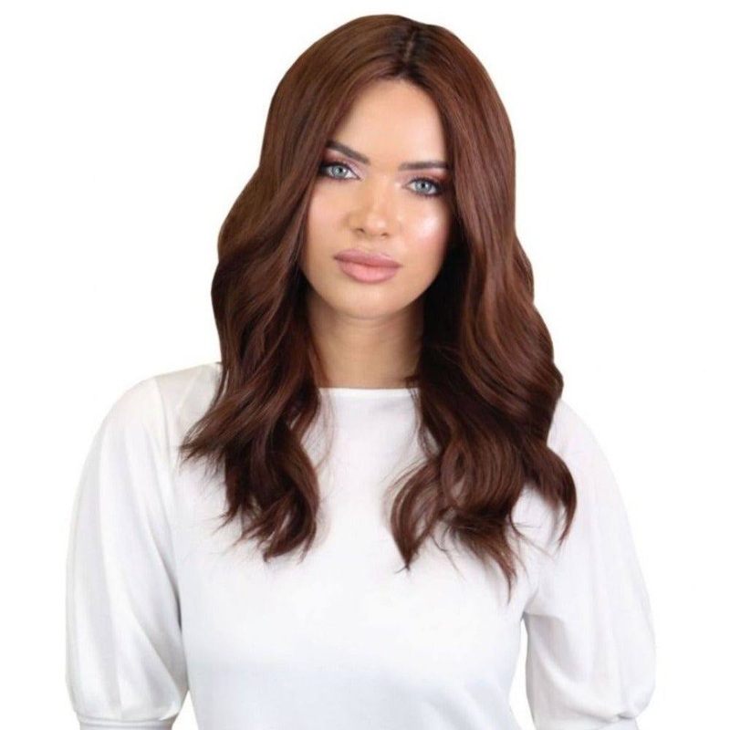 22″ Ponytail Silk Part Wig Auburn w/ Partial Rooting