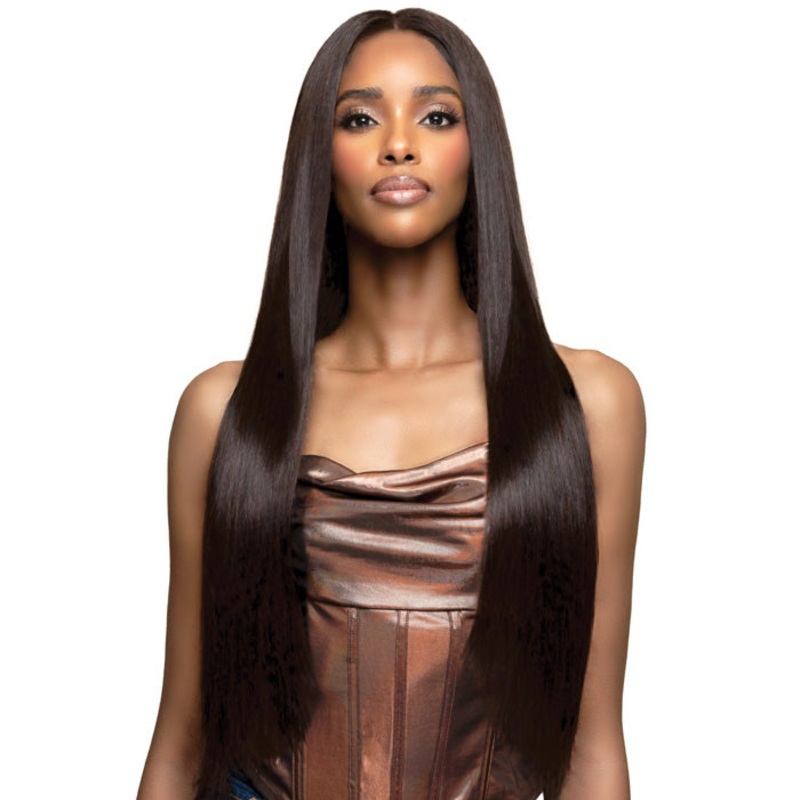 Bobbi Boss Bone Straight Glueless 100% Unprocessed Human Hair HD Full Lace Wig – FLH002 BONE STRAIGHT 26 NATURAL