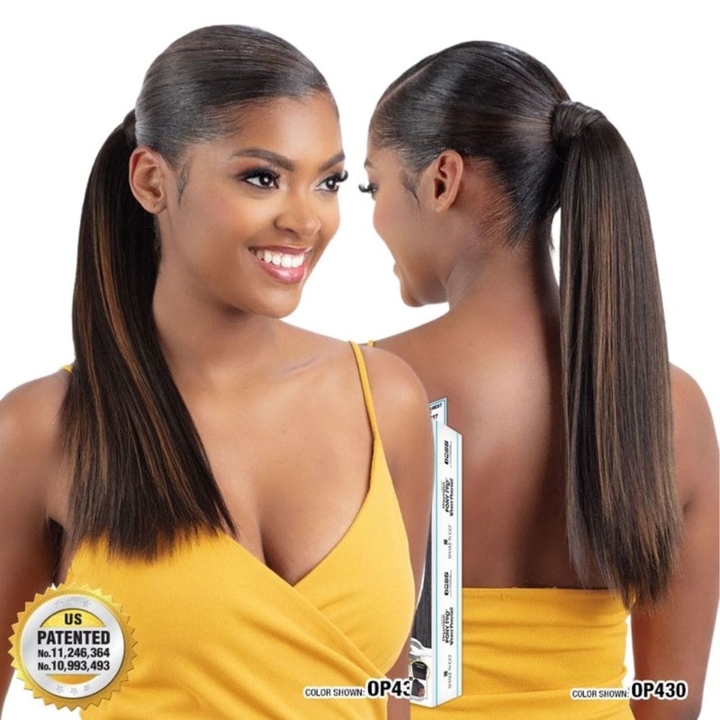 Organique Pony Pro Weave Ponytail – Sleek St 18″ 1 JET BLACK