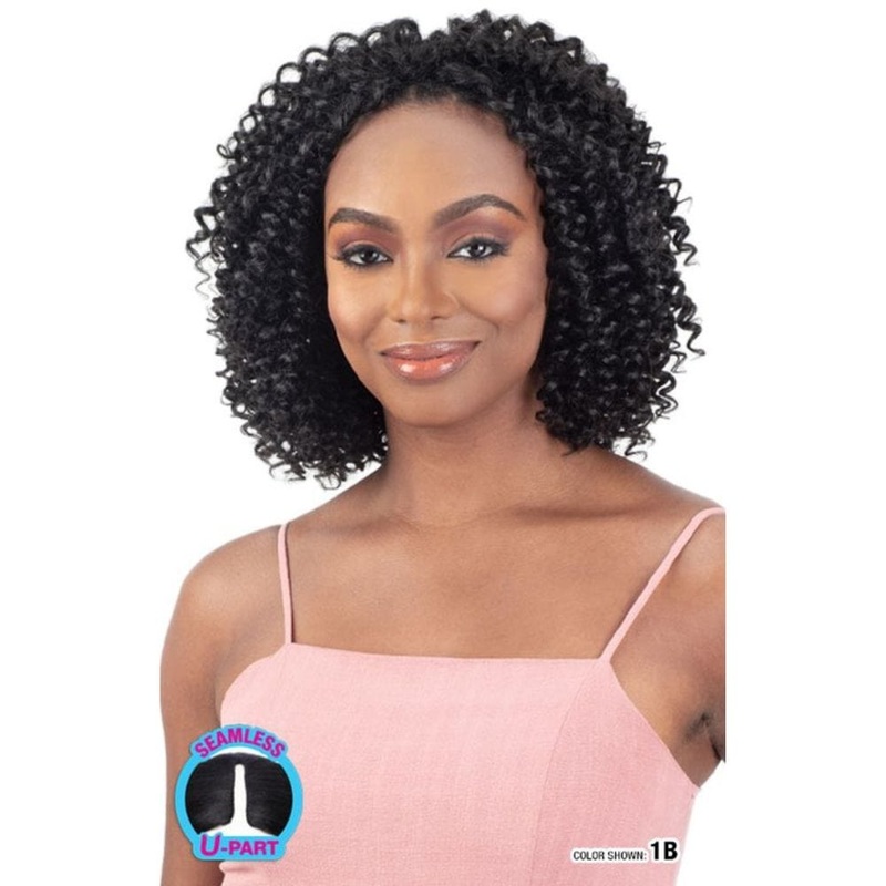 Shake-N-Go Organique Synthetic U-Part Wig – Twist Water Curl 1 JET BLACK