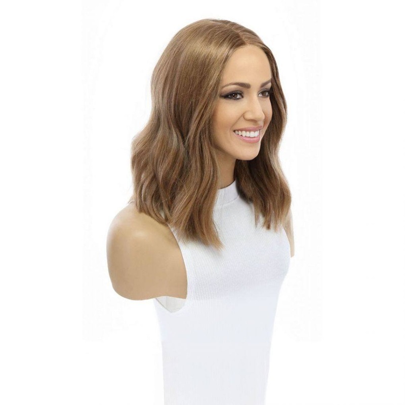 16″ Divine Luxe Lace Top Wig #14 Warm Dark Blonde Zig Zag Lace Front