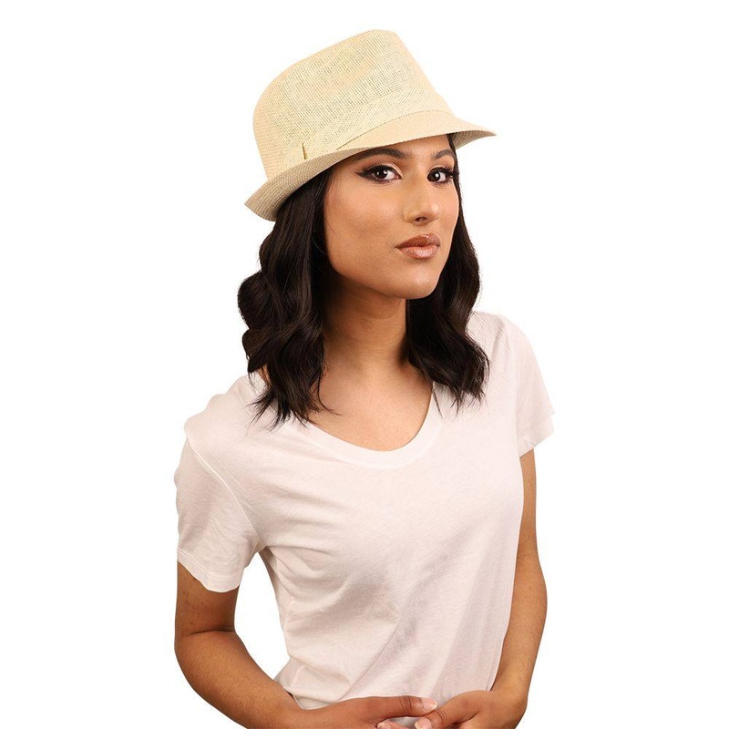 16″ HatFall Wig Natural Black Open Wefted