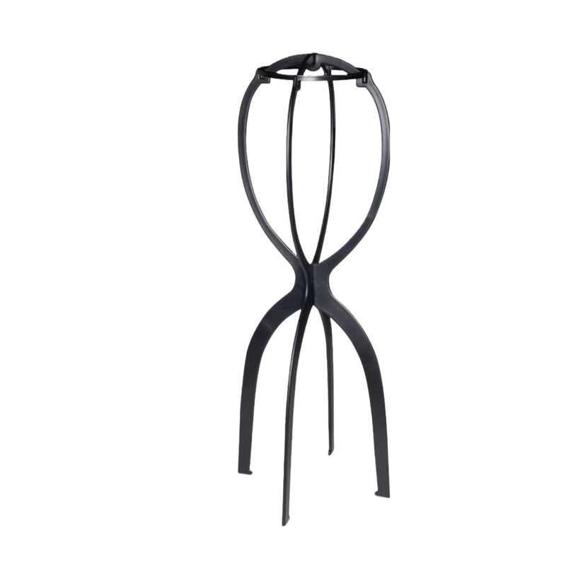 20″ Tall Plastic Wig Stand Black