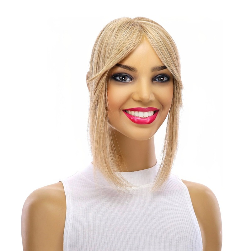 9″ Fringe Topper Beige Blonde w/ No Rooting 5 x 2.25″