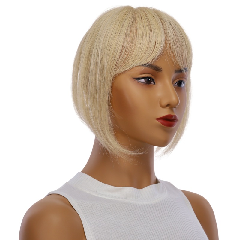 9″ Fringe Topper Golden Blonde w/ No Rooting 5 x 2.25″