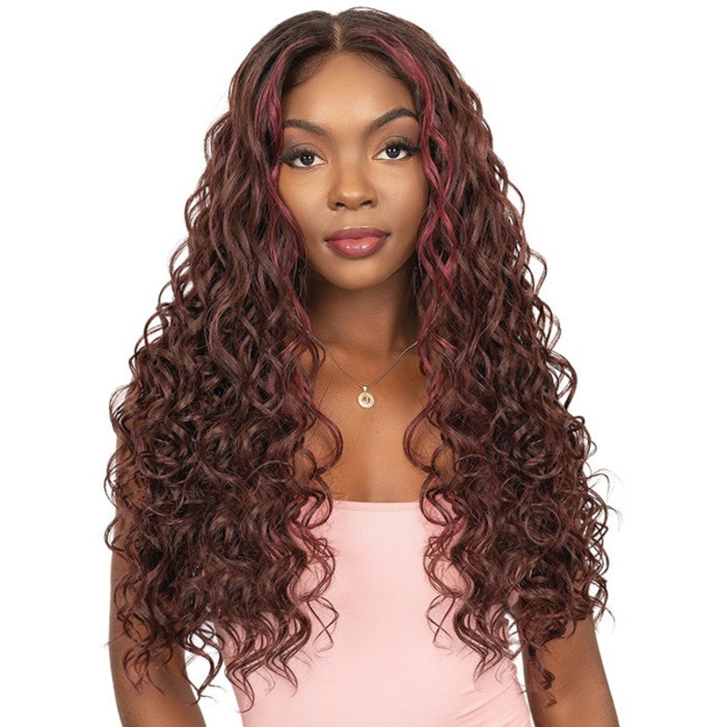 Janet Collection Melt Glueless Human Hair Mix 360 HD 13×6 Frontal Lace Wig – HITA 1