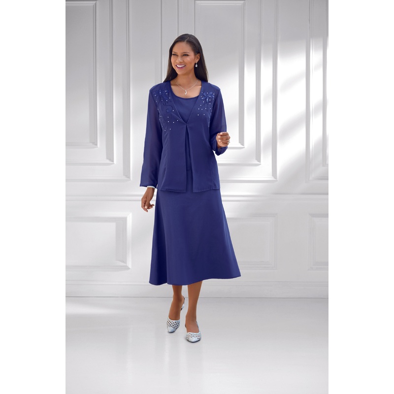 Ribbons of Shine 3-Pc. Suit by EY Boutique PURPLE 16W