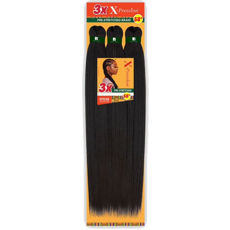 Sensationnel African Collection X-Pression Braid – 3X PRE-STRETCHED 58″ 1