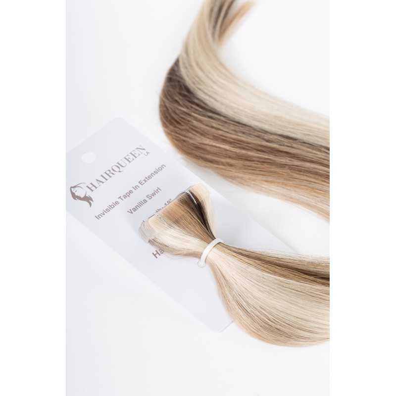 Invisible Tape Ins Vanilla Swirl 18″