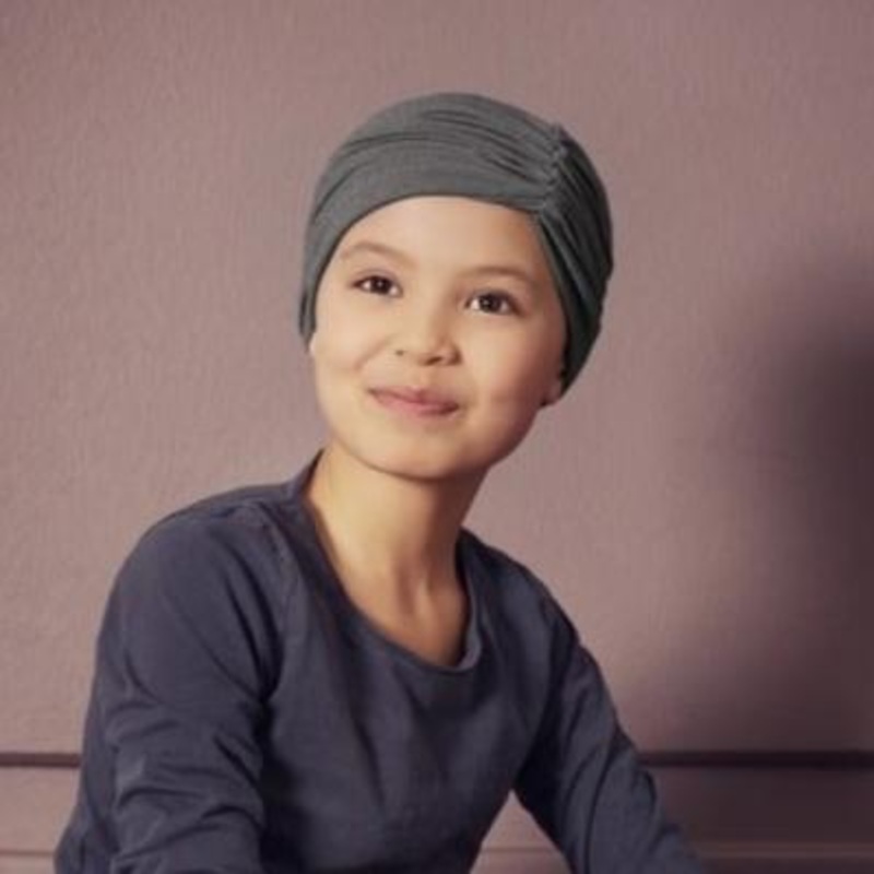 Petite Swan- Peanut Collection by Christine Headwear Dark Grey Melange