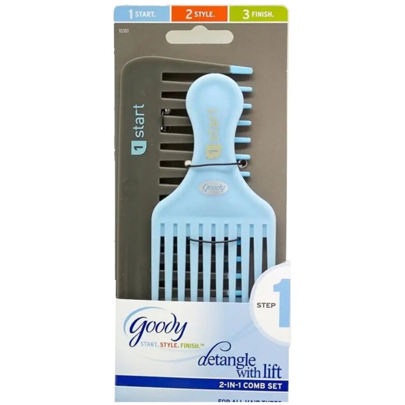 Goody Detangling Rake / Lift Comb Combo – model 10301