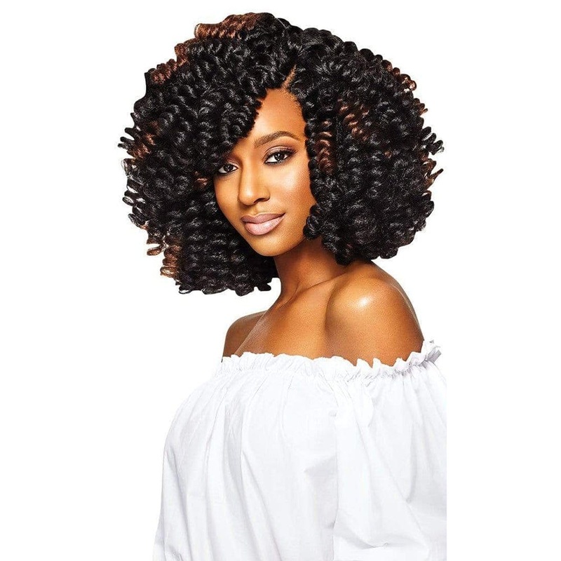 Outre X-Pression Pre-Looped Crochet Hair – Curlette Large 20″ 1 JET BLACK