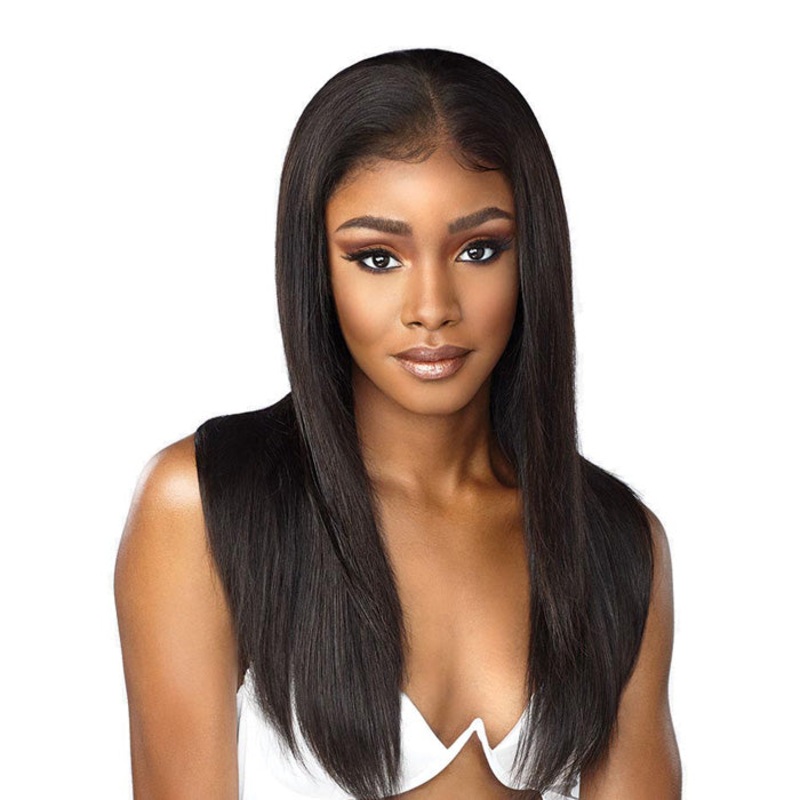 Sensationnel 12A Unprocessed 100% Virgin Human Hair 13×5 Frontal HD Lace Wig – NATURAL STRAIGHT 22″ NATURAL