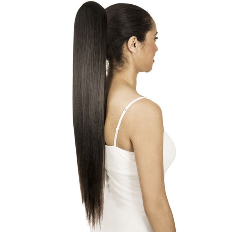 New Born Free Human Hair Blend Drawstring Ponytail – PSTH30 STRAIGHT 30″ 1