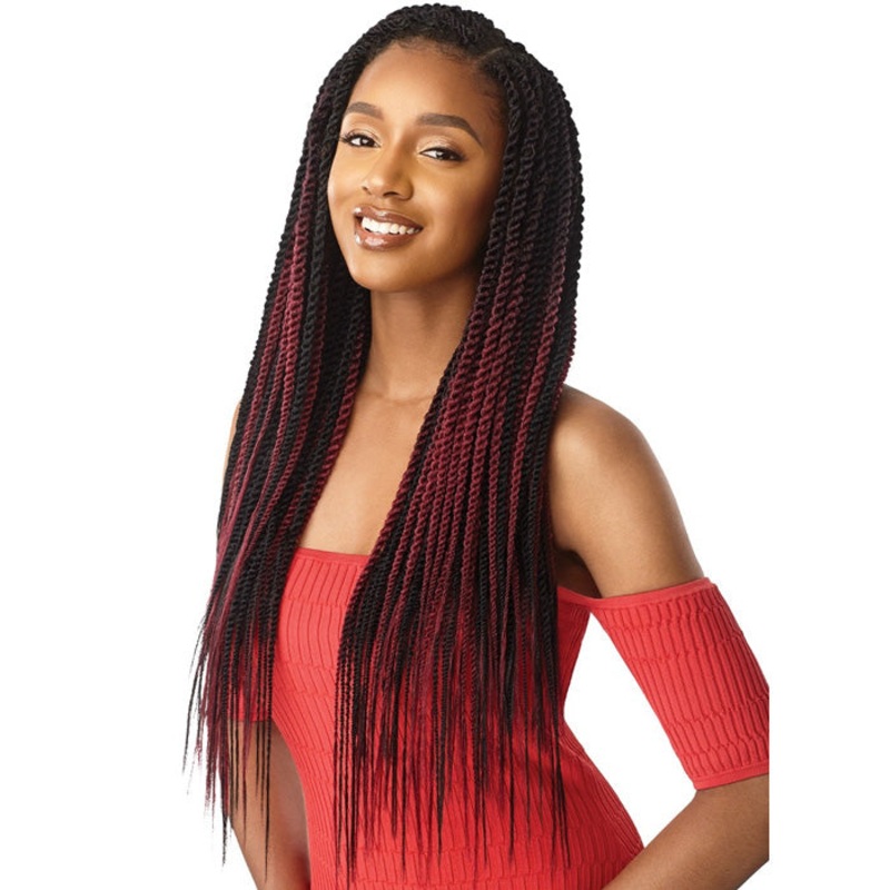 Outre X-Pression Pre Looped Crochet Braid – SENEGAL TWIST MEDIUM NATURAL TIP 14-26 Inch 14 613