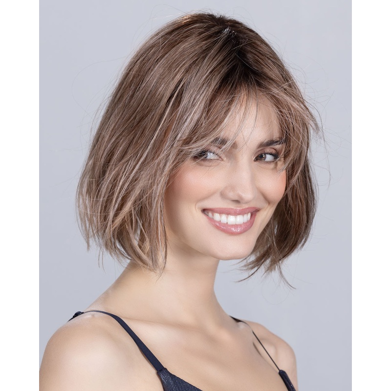 Vivi Mono Part-Petite/Average | Lace Front & Monofilament Part Synthetic Wig by Ellen Wille Chocolate Rooted