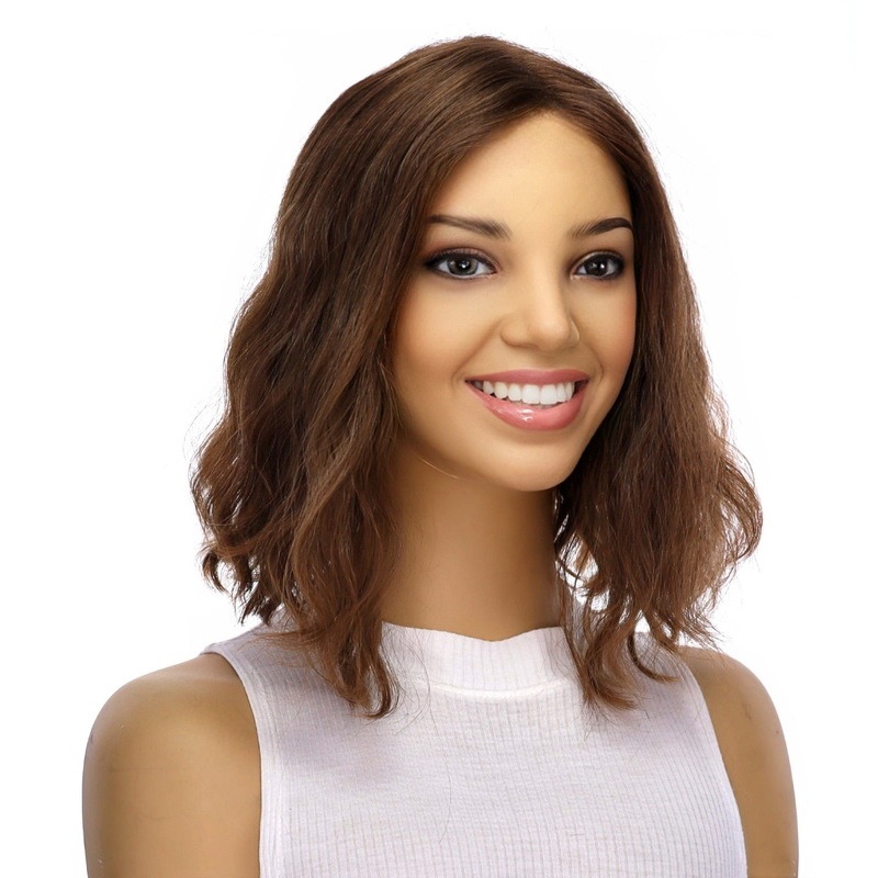 14″ Divine Luxe Lace Top Wig #10 Neutral Light Brown Wavy