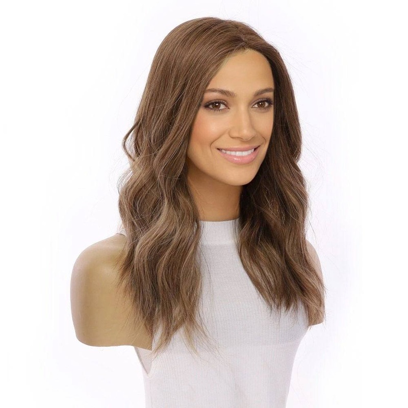 18″ Princess Silk Top Wig Light Brown Babylight Zig Zag Lace Front