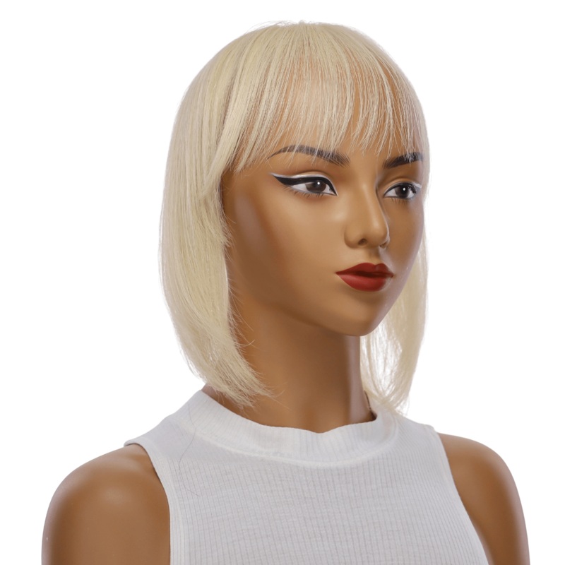 9″ Fringe Topper Platinum Blonde w/ No Rooting 2.0