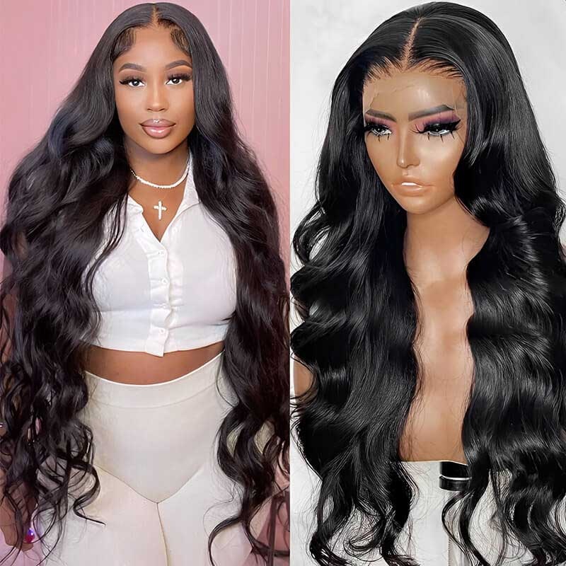 Hd Transparent Lace Frontal Wig 30Inch Body Wave Lace Front Human Hair Wigs 200 Density 4×4 5×5 Lace Closure Wigs For Women 14 5×5 Lace