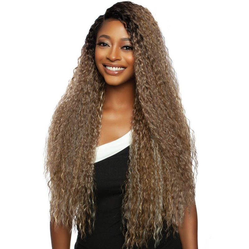 Mane Concept Red Carpet Synthetic Hair 5″ Deep Parting HD Wet Wave Lace Front Wig – RCHW208-LEMON 1