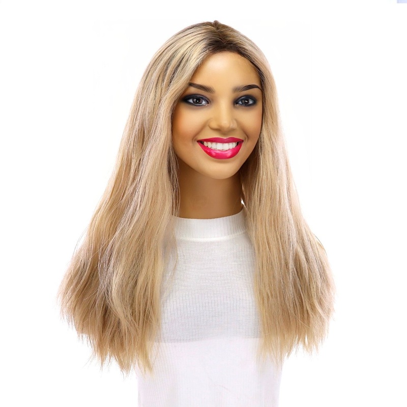 20″ Divine Lace Top Wig Beige Blonde Wavy Zig Zag Lace Front