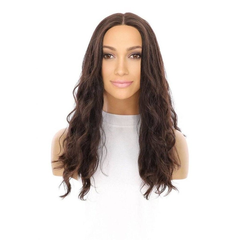 20″ Divine Luxe Lace Top Wig #1B Black Wavy Zig Zag Lace Front