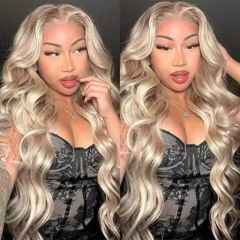 Barbie Blonde Highlight Lace Front Wigs #18/613 HD Transparent 13×4 13×6 Lace Frontal Human Hair Wigs 14 5×5 Pre Cut Glueless Body Wave